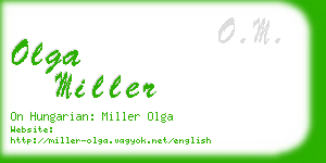 olga miller business card